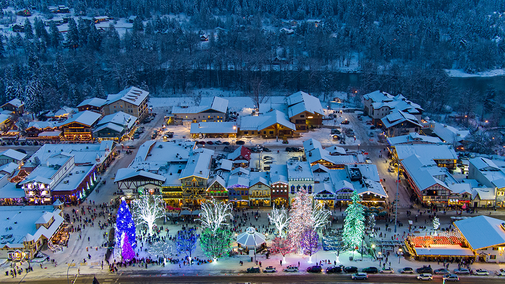 Arial view of Leavenworth