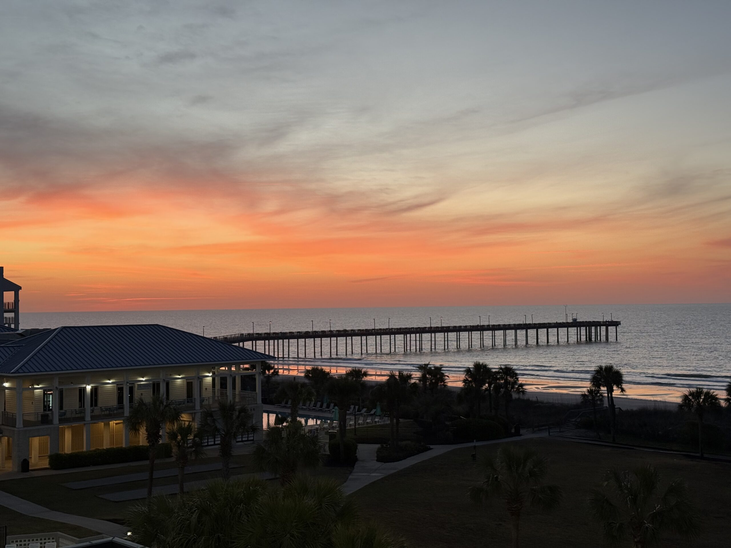 Sunrise over a beach