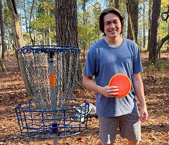 Colin playing Frisbee golf